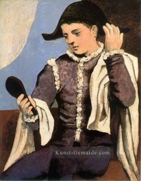 Arlequin au miroir 1923 kubist Pablo Picasso Ölgemälde